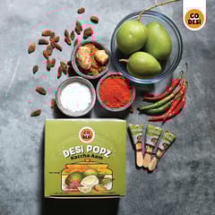 GO DESi Kaccha Aam, Pack of 40 Pieces, Desi popz, Sour Kachha Aam Candies, Lollipop, Khatta pop, Raw Mango Candy, Fruit Snacks, 360 gm