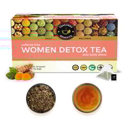 TEACURRY Women Detox Tea (1 Month pack | 30 Tea bags) -  Helps with Weight Loss, Liver Detox and Intestinal Health